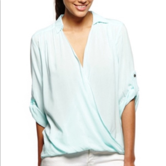 Matty M Tops - Matty M Light blue blouse